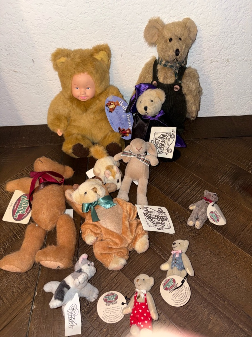 Vintage Gund & Wee Bear Village Plush Lot 🧸 Bundle Collectible Bears w/ Tags